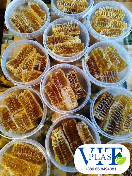 Пластикове відро 0,5 літра прозоре харчова тара оптом для меду, соління, квашенини, ікри, риби, харчових продуктів  vidro_prozore_05L фото