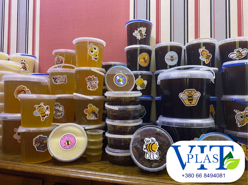 Пластикове відро 10 літрів прозоре харчова тара оптом для меду, соління, квашенини, ікри, риби, харчових продуктів  vidro_prozore_10L фото